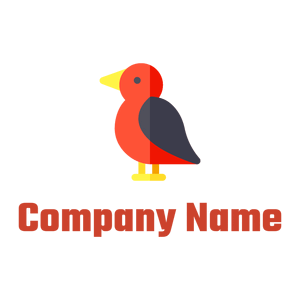 Sunset Orange Bird on a White background - Animais e Pets