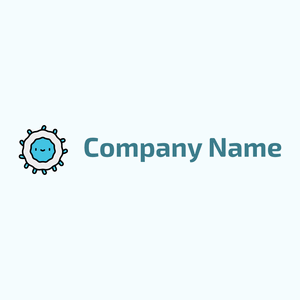 White blood cell logo on a Azure background - Abstracto