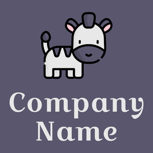 Zebra logo on a Smoky background - Animais e Pets