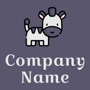 Zebra logo on a Smoky background - Animaux & Animaux de compagnie