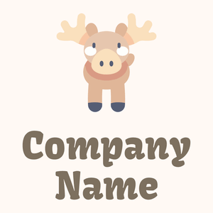 Cute Moose on a Seashell background - Tiere & Haustiere