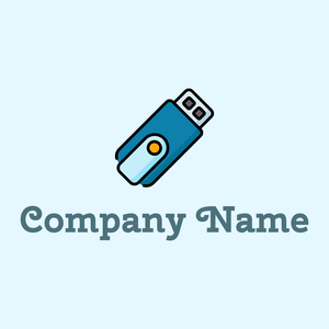 Usb flash drive logo on a Alice Blue background - Ordinateur