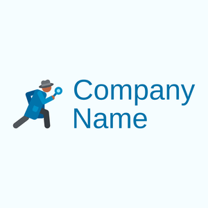 Detective logo on a Azure background - Sécurité