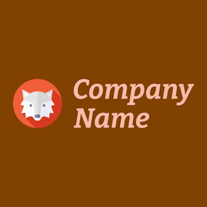 Wolf logo on a Olive background - Animales & Animales de compañía