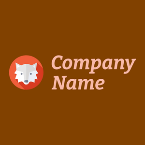 Wolf logo on a Olive background - Animali & Cuccioli