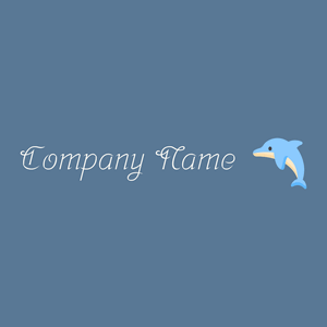 Dolphin logo on a Kashmir Blue background - Dieren/huisdieren