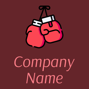 Boxing gloves logo on a Monarch background - Esportes