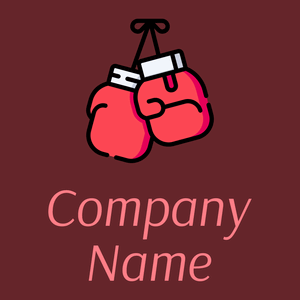 Boxing gloves logo on a Monarch background - Deportes