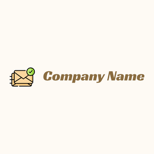 Email logo on a Floral White background - Communicações