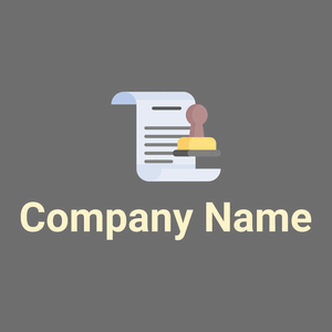 Notary logo on a Dim Gray background - Empresa & Consultantes