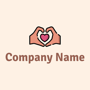 Love logo on a Seashell background - Abstracto