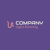 Violettes Logo für digitales Marketing - Technologie