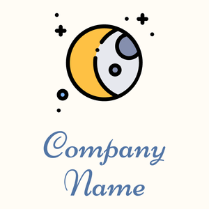 Moon logo on a Floral White background - Abstrato