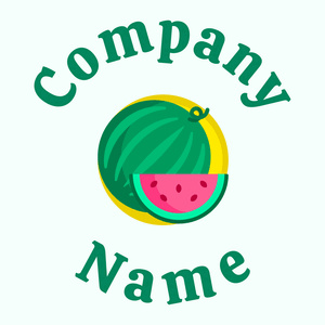 Watermelon logo on a Mint Cream background - Alimentos & Bebidas