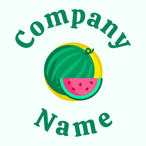 Watermelon logo on a Mint Cream background - Nourriture & Boisson
