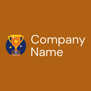 Trophy on a Golden Brown background - Abstracto
