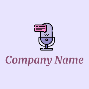 Microphone logo on a Magnolia background - Comunicaciones