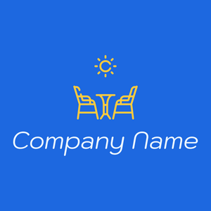 Chairs logo on a Royal Blue background - Abstracto