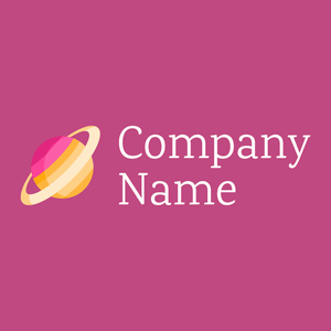 Planet logo on a Mulberry background - Abstrato