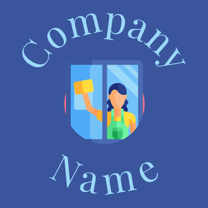 Window cleaning logo on a Mariner background - Nettoyage & Entretien