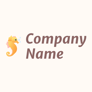 Seahorse logo on a Seashell background - Animais e Pets