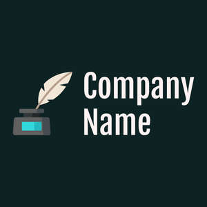 Ink bottle logo on a Deep Teal background - Domaine des communications