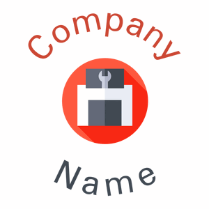 Garage logo on a White background - Bau & Werkzeuge