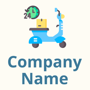 Food Delivery logo on a Floral White background - Auto & Voertuig
