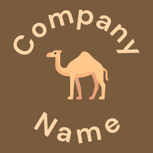 Peach-Orange Camel on a Old Copper background - Animais e Pets