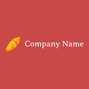 Surf board logo on a Dark Coral background - Communauté & Non-profit