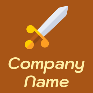 Sword logo on a Golden Brown background - Arte & Intrattenimento