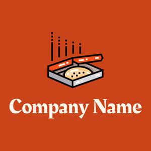 Pizza logo on a Harley Davidson Orange background - Alimentos & Bebidas