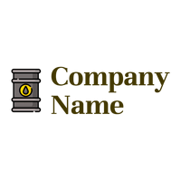 Oil barrel logo on a White background - Industrial
