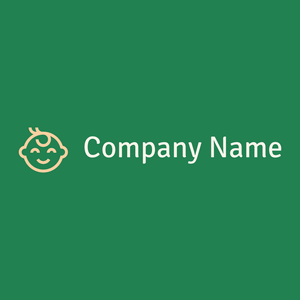 Baby boy logo on a Salem background - Crianças & Cuidados