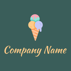 Ice cream logo on a Stromboli background - Alimentos & Bebidas