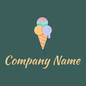 Ice cream logo on a Stromboli background - Essen & Trinken