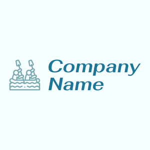Rafting logo on a Azure background - Domaine sportif
