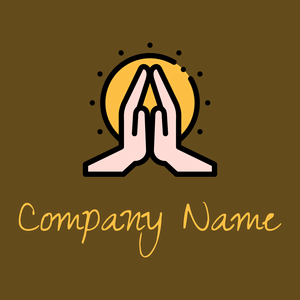 Meditation logo on a Antique Brass background - Religion et spiritualité