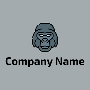 Gorilla logo on a Gull Grey background - Tiere & Haustiere