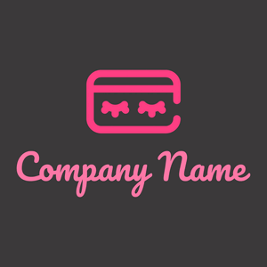 Lashes logo on a Fuscous Grey background - Moda & Belleza