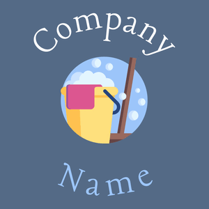 Cleaning logo on a Kashmir Blue background - Limpieza & Mantenimiento