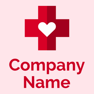 Carmine Red cross on a Lavender Blush background - Religious