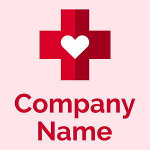 Carmine Red cross on a Lavender Blush background - Religieus