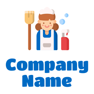 Maid logo on a White background - Cleaning & Maintenance