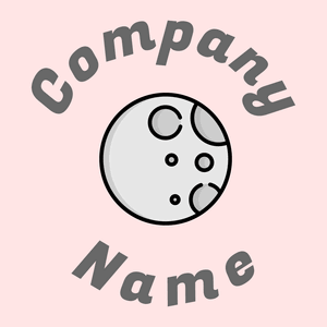 Moon logo on a Misty Rose background - Abstrato