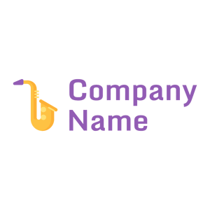Purple Saxophone logo on a White background - Entretenimento & Artes