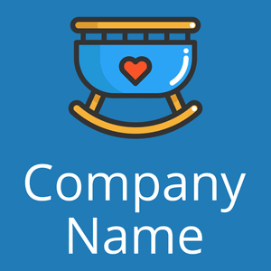 Cradle logo on a Pelorous background - Niños & Guardería