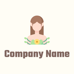 Nymph logo on a Floral White background - Abstrato