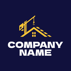 Logo for house building with crane - Construcción & Herramientas