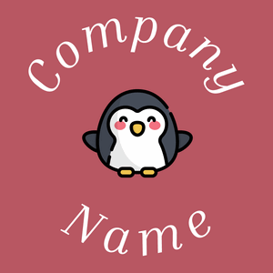 Penguin logo on a Blush background - Abstracto